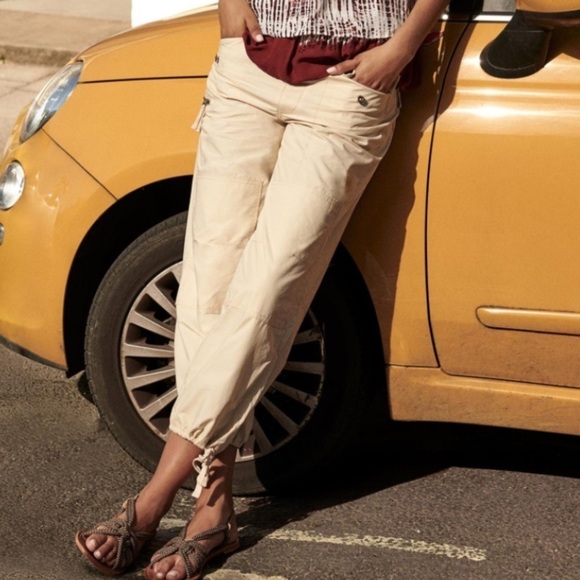 NWT Anthropologie Ripley Cargo Utility Pants In Neutral Cream - Picture 2 of 7